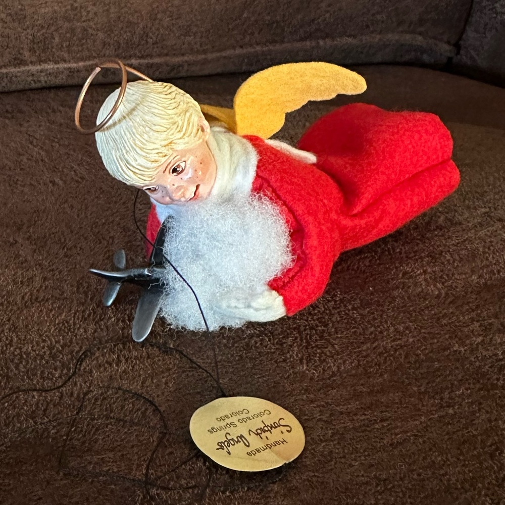Simpich Angel “Michael” with Airplane Ornament from Colorado